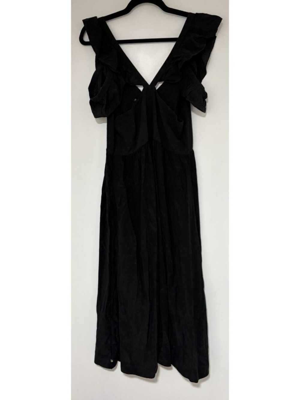 Scotch & Soda Day to Night Women’s Black Midi Dress Ruffle Flowy Sleeveless Sz M - Picture 7 of 16